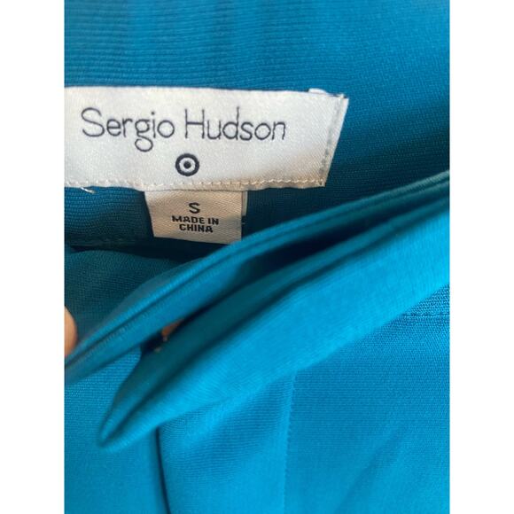 2X 🔖 SERGIO HUDSON x Target Teal High-Waist Wide Leg Tailored Trousers - Picture 11 of 11